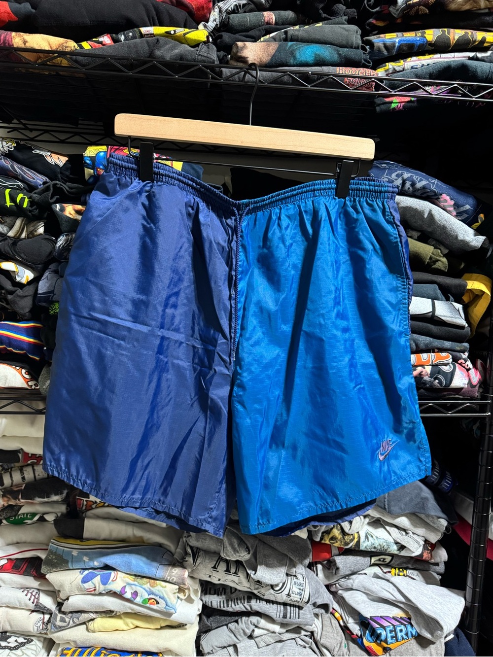 Vintage Nike Color Block Nylon Shorts Size Large